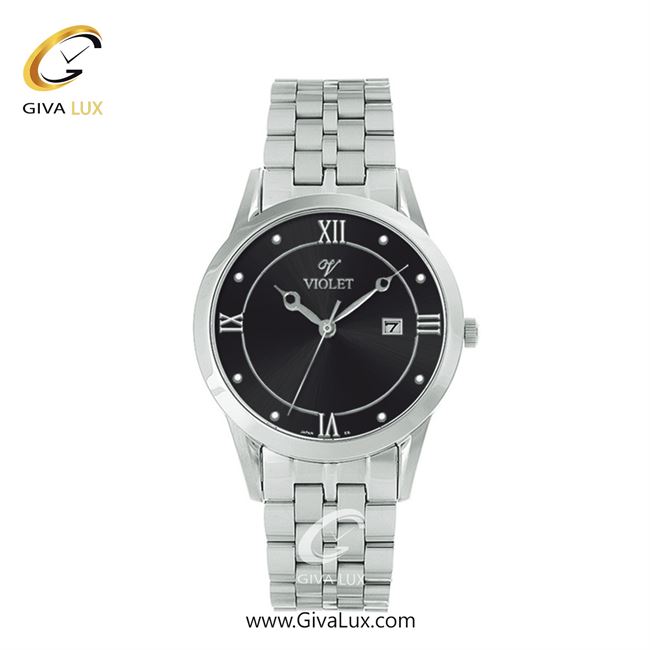 ساعت مچی اورجینال زنانه ویولت VIOLET نقره ای | نقره ای| مشکی| کد رفرنس 0578